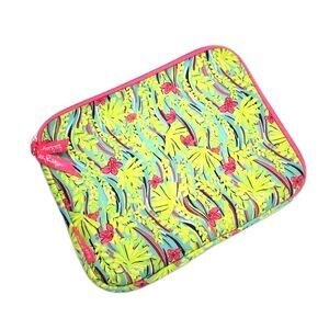 Lilly Pulitzer Green and Pink Padded IPad Tablet Case 10"X8"X0.5"L